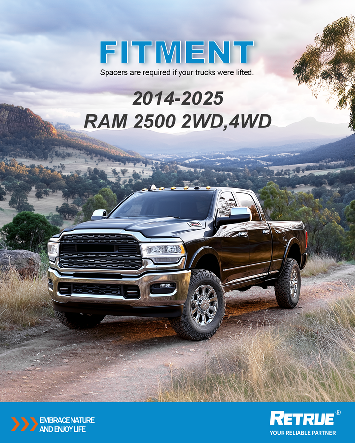 List of RAS2289 compatible vehicle models, compatible with RAM 2500 2WD and 4WD(2014-2025).