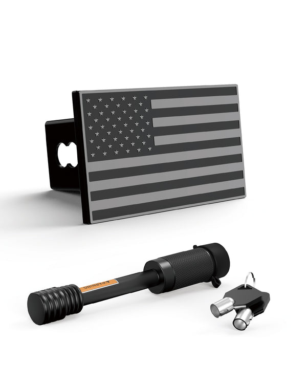 RETRUE Heavy Duty American Flag Trailer Hitch Cover picture display