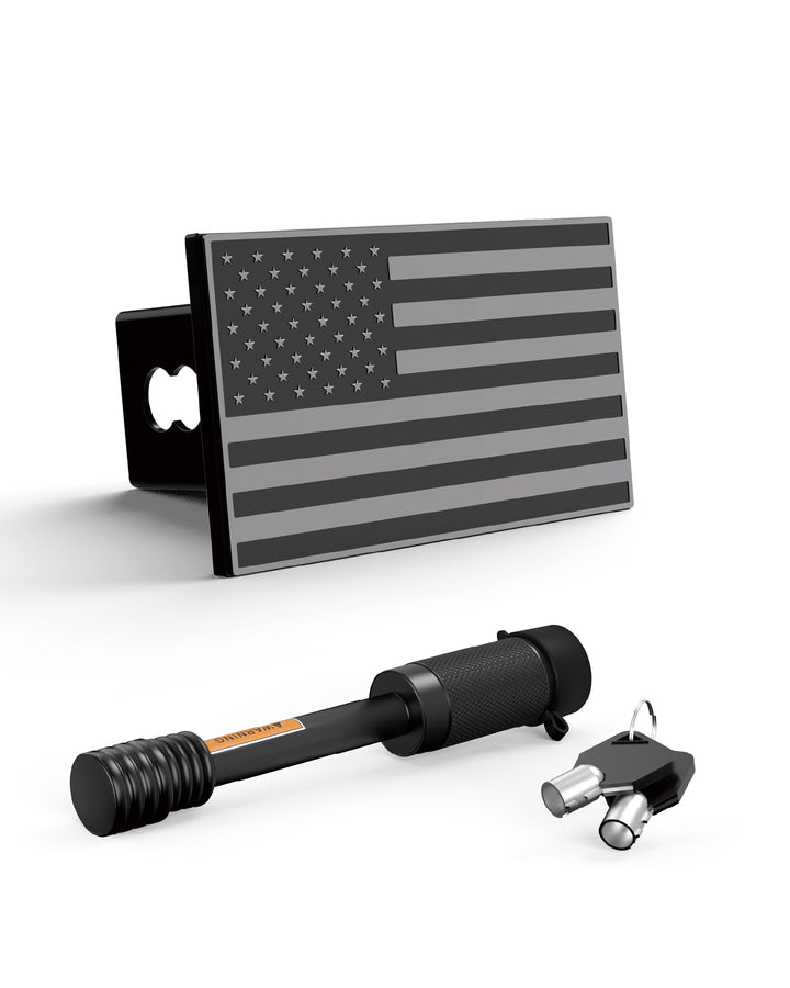 RETRUE Heavy Duty American Flag Trailer Hitch Cover picture display