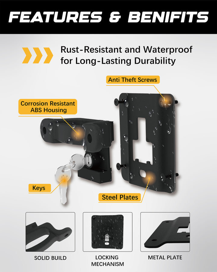 RETRUE Truck Bed Tie Down Anchors is rust-proof and water-proof, featuring long-lasting durability.