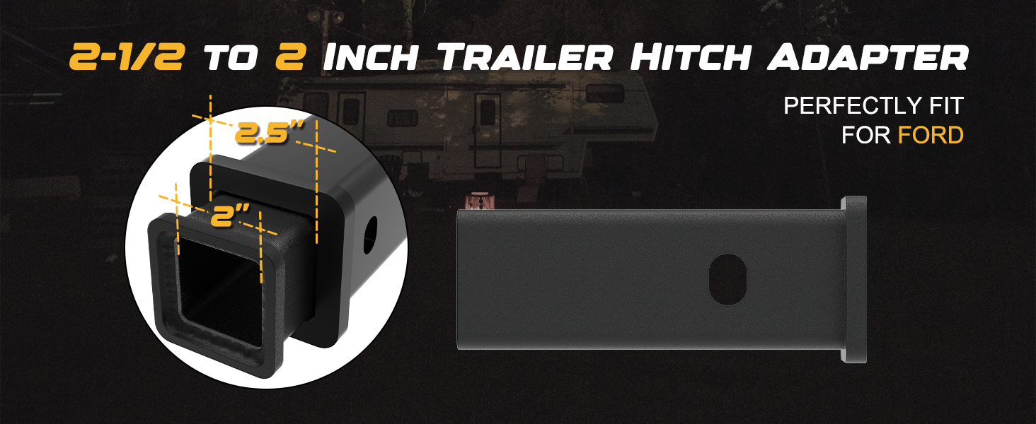 Precision-engineered for a snug, secure fit in 2017-2026 Ford F250, F350, F450, and F550 receiver hitches. 