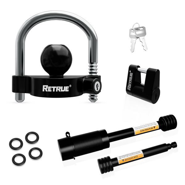Keyed Alike Trailer Lock Set, Trailer Coupler Lock  Black Set Black&Blue&Red