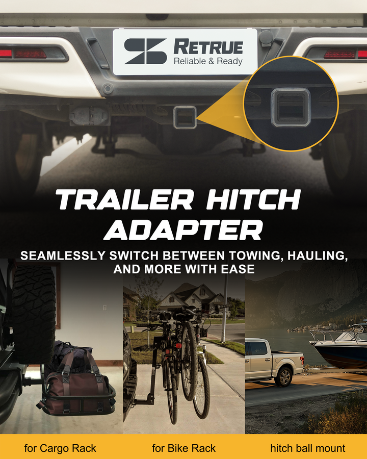 The ford super duty truck towing hitch reducer adapter is suitable for cargo box racks, bicycle racks and bitch ball mount.